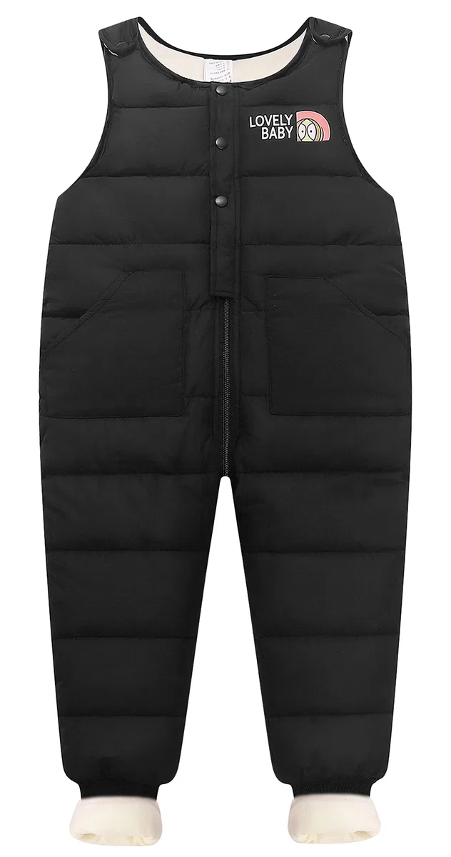 SEAUR Salopette Hiver Bébé Garçon Fille Barboteuse en Duvet Pantalon Hiver Chaud Enfant 6 Mois-6 Ans Combinaison de Neige sans Manche