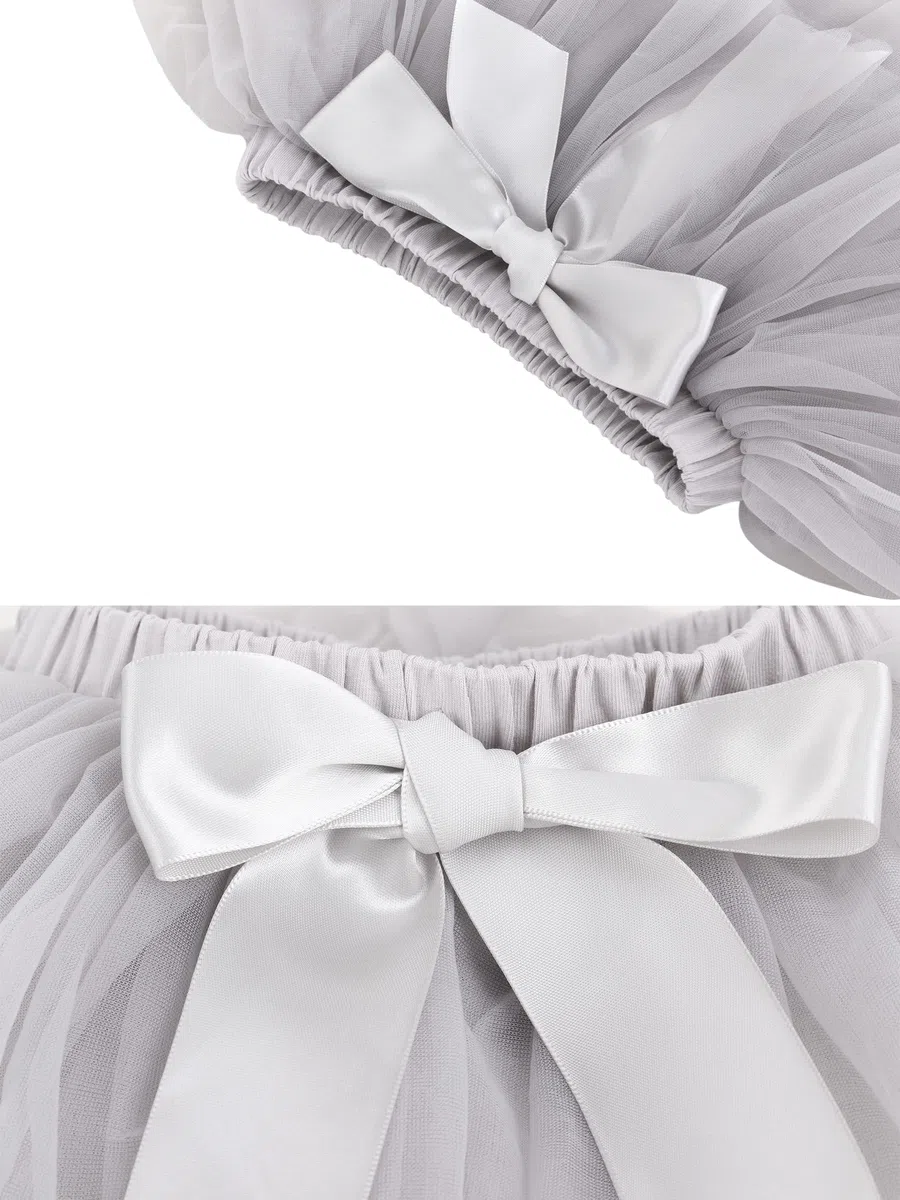 Bébé Tout-Petit Enfant Fille Tutu Princesse Mini Jupe Super Doux Tulle Taille Élastique Ballet Avec Protège-Couche + Bandeau