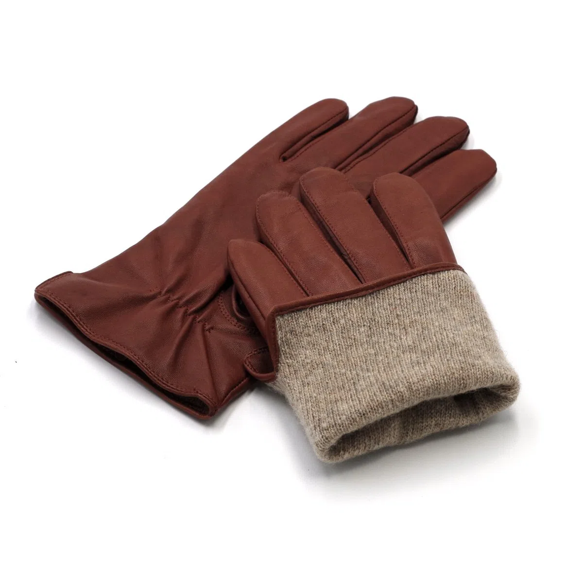 Harssidanzar Gants pour hommes en cuirs doublés de Cachemire Gants en cuir homme GMEU006