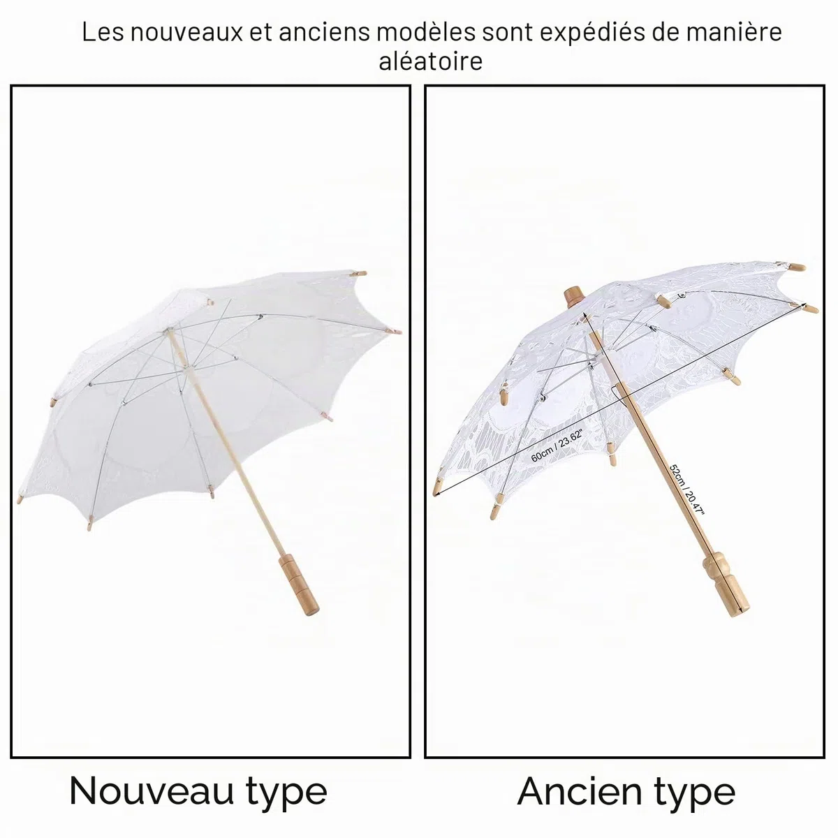 Parasol en dentelle blanche, Lady Wedding Lace Umbrella pour femme Décoration de mariage Accessoires photo
