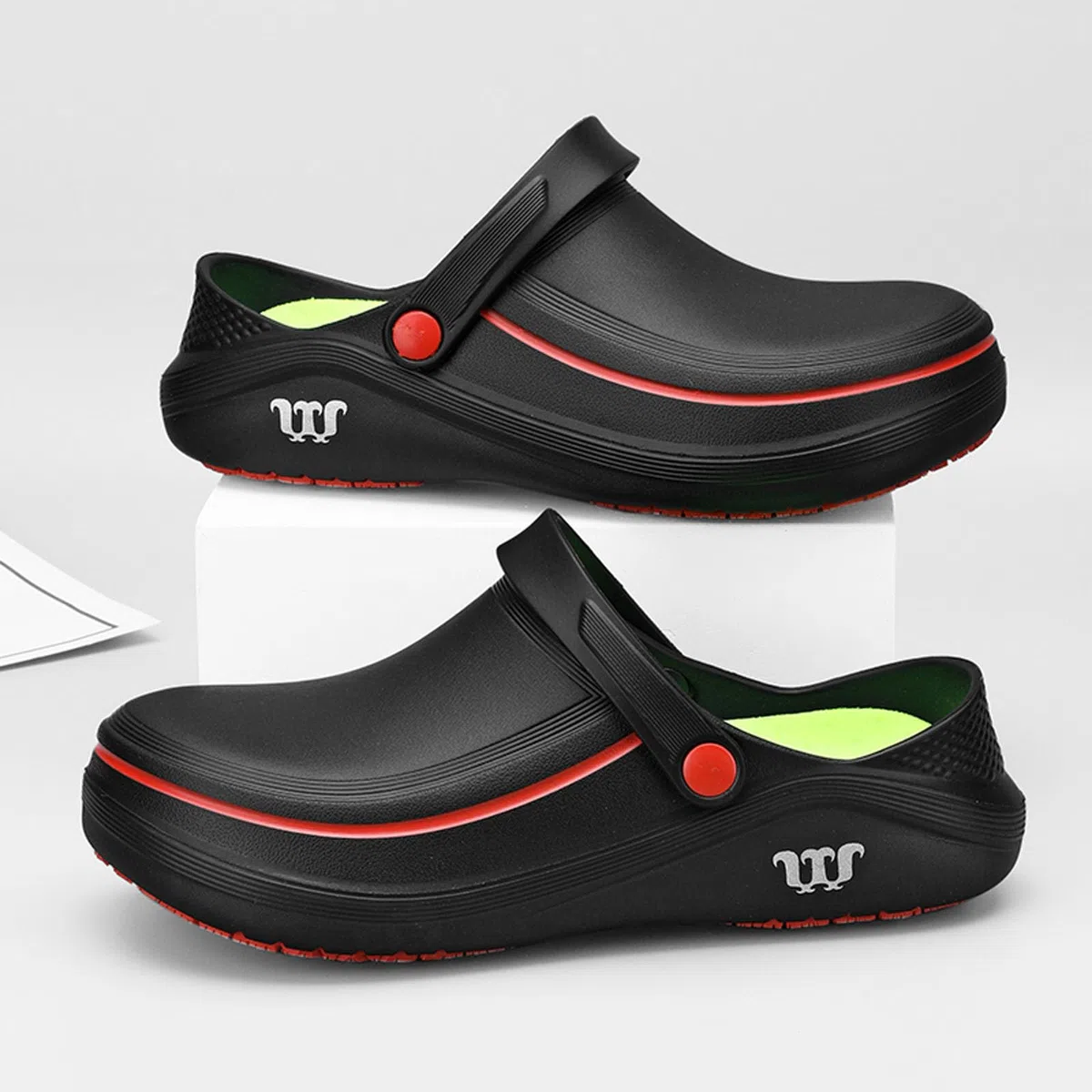 SECHRITE Sabots de Jardin Homme Femme, Clogs Confortables Chaussures Légères pour Jardinage, Loisirs, Camping et Usage Quotidien