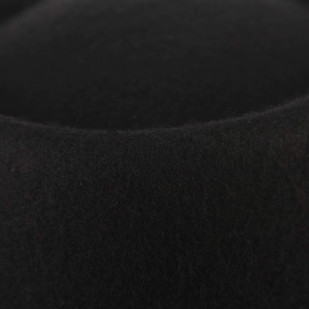 GEMVIE Pork Pie Chapeau pour Homme et Femme 100% Feutre de Laine Chapeau Fedora Trilby Noir Adulte Unisexe Chapeaux Porkpie