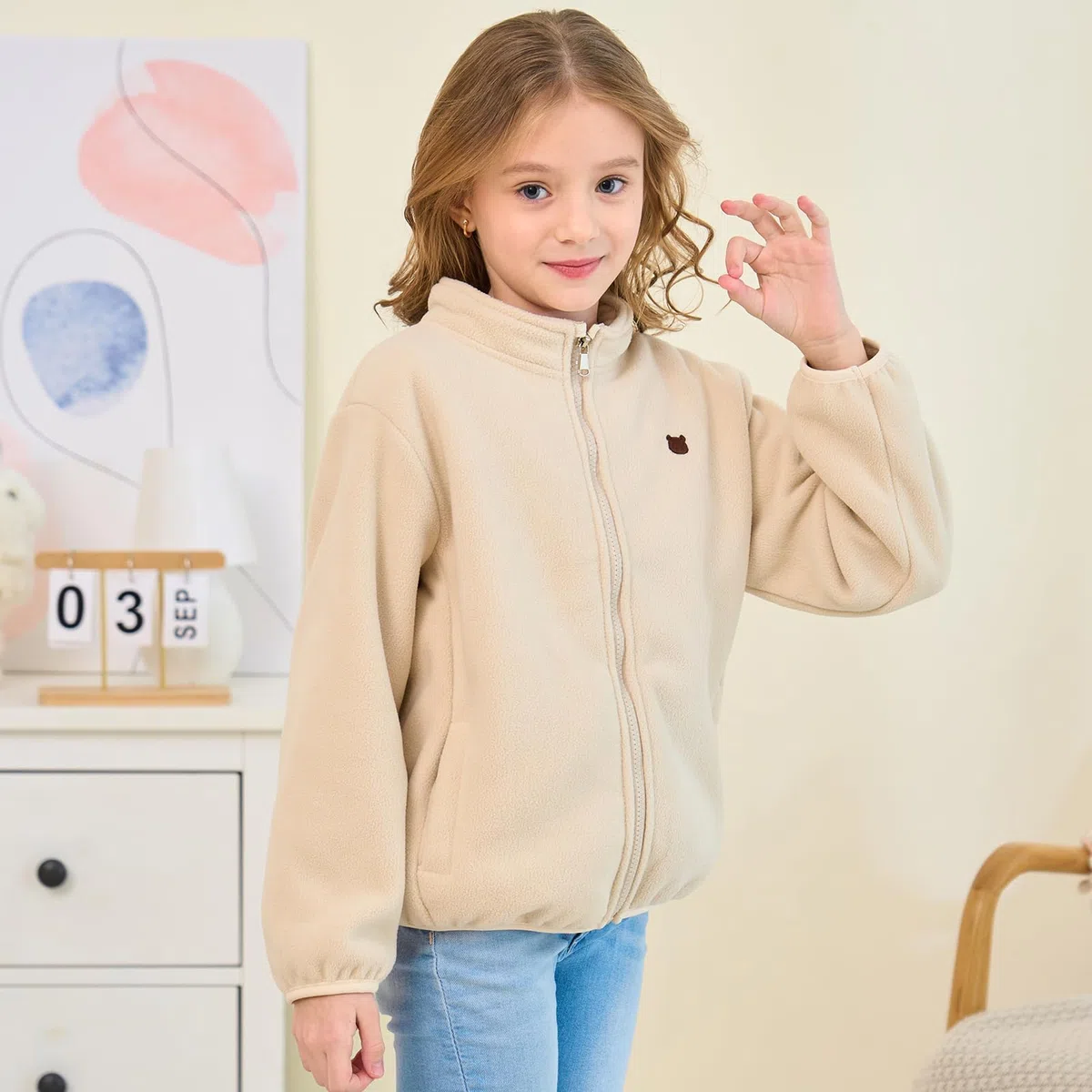 Veste en polaire pour tout-petit, épaisse, à fermeture éclair intégrale, à manches longues, manteau chaud pour bébés garçons et filles, automne, printemps, hiver