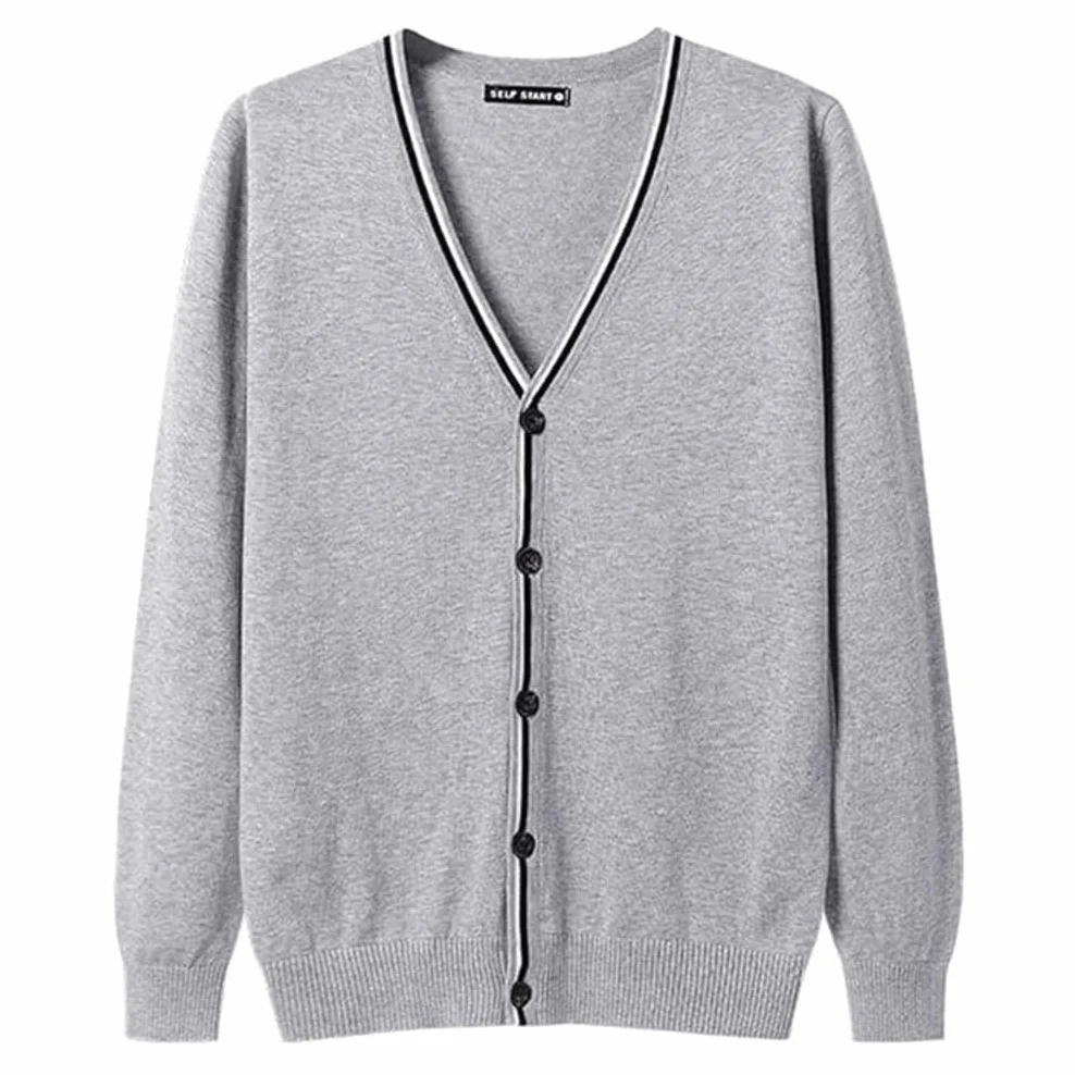 Cardigan pour Hommes avec Boutons, Gilet en Tricot Léger pour Homme
