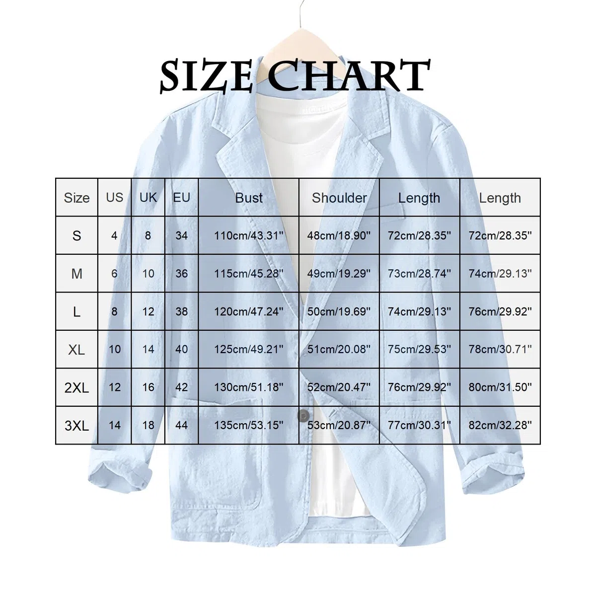 Veste d'été en lin pour homme - Blazer décontracté en coton et lin avec deux boutons - Veste simple et décontractée - Veste de costume pour les loisirs - Veste de transition pour homme - Coupe droite