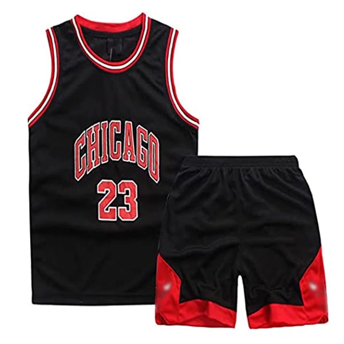 Tenue de Basket-Ball Adulte Homme : Maillot Sans Manches + Short Élastique, Maillot de Basket Homme, Idéale pour Entraînement & Match (3XL, Noir)