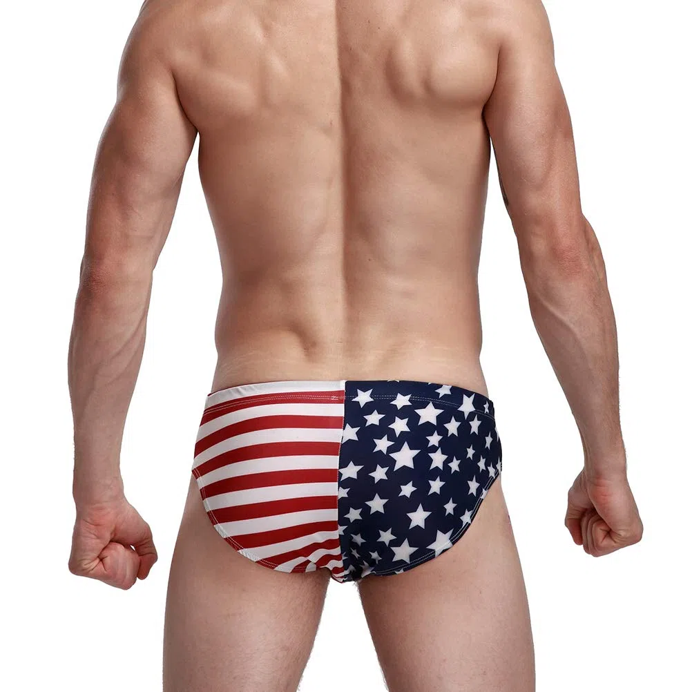 VALICLUD Maillot de bain pour homme Motif drapeau américain Taille S Bleu - Bleu - M