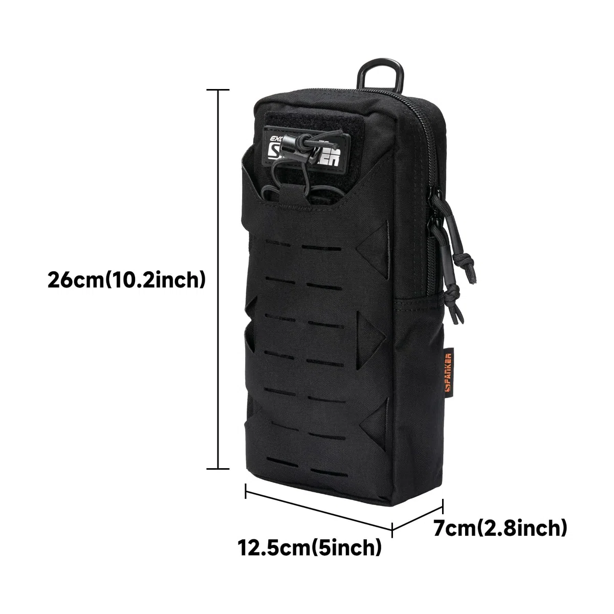 EXCELLENT ELITE SPANKER Pochettes Molle Tactiques Découpées au Laser Sac de Taille Utilitaire Sac EDC Compact, Pochette Utilitaire Militaire