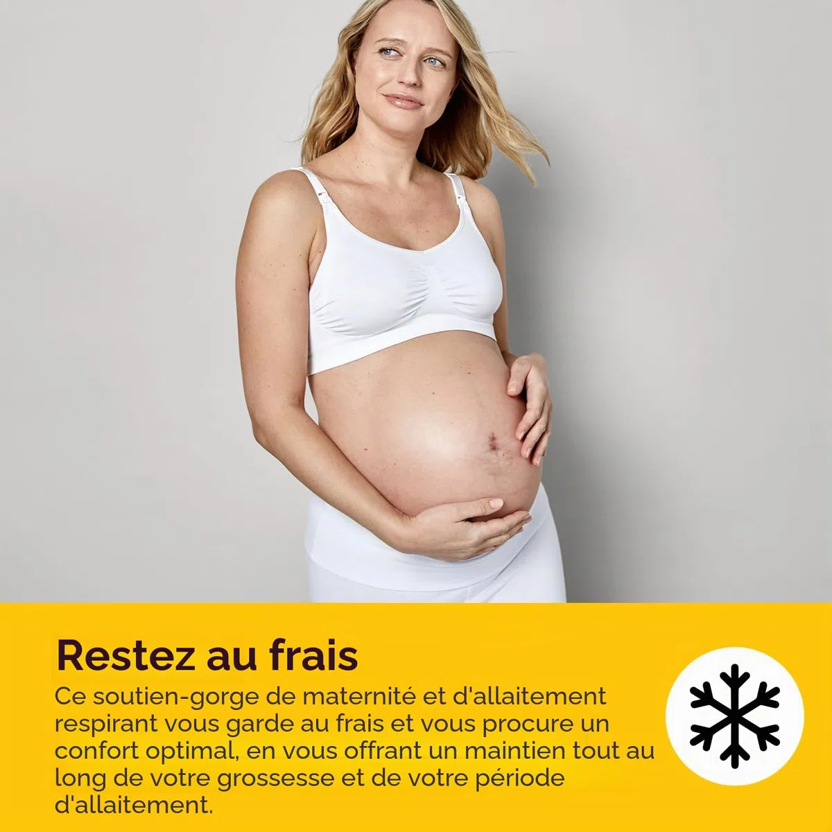 Medela soutien-gorge de maternité et d'allaitement sans coutures Keep Cool avec 2 zones de respiration, tissu doux au toucher pour un maintien confortable