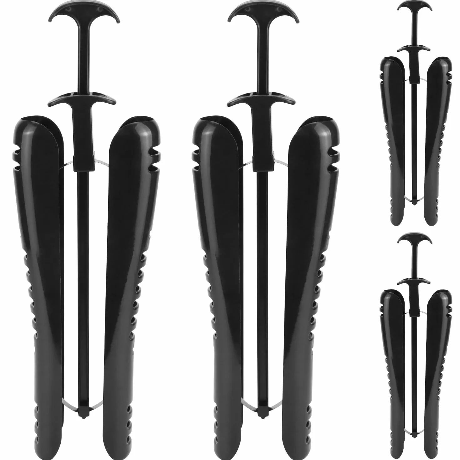 QWORK® 4 Pièces embauchoirs, shaper botte 31 cm avec poignée, embauchoirs à bottes noir