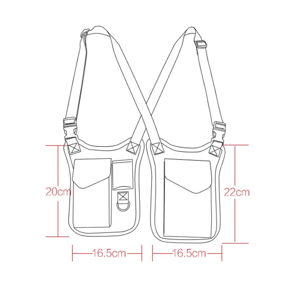 BESPORTBLE Aisselle en Nylon ImperméAble avec BandoulièRe RéGlable sous Les Aisselles Antivol À Trois Poches pour Hommes Et Femmes IdéAl Voyage Et ActivitéS Outdoor