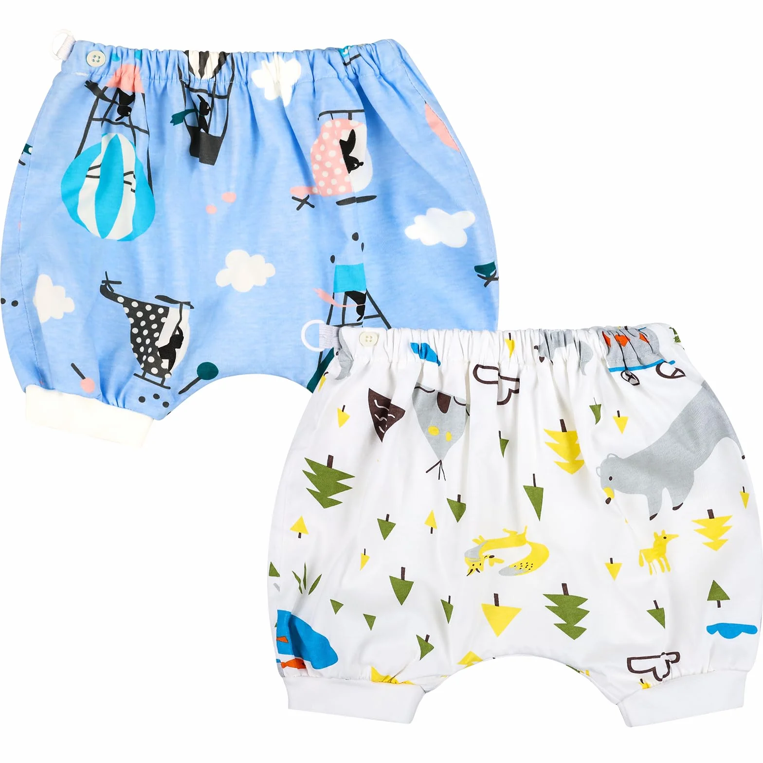 MOEMOE BABY Pantalon Impermeable Enfant Short,Jupe de Couche,Culotte Apprentissage Propreté Garcon,Pantalon de Couche,Pantalon Propreté Enfant,Couche Imperméable Enfant,Lot de 2