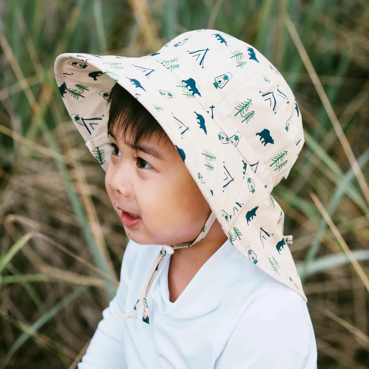 JAN & JUL Chapeau de soleil réglable en coton UPF 50+ pour enfant, 2-5 ans
