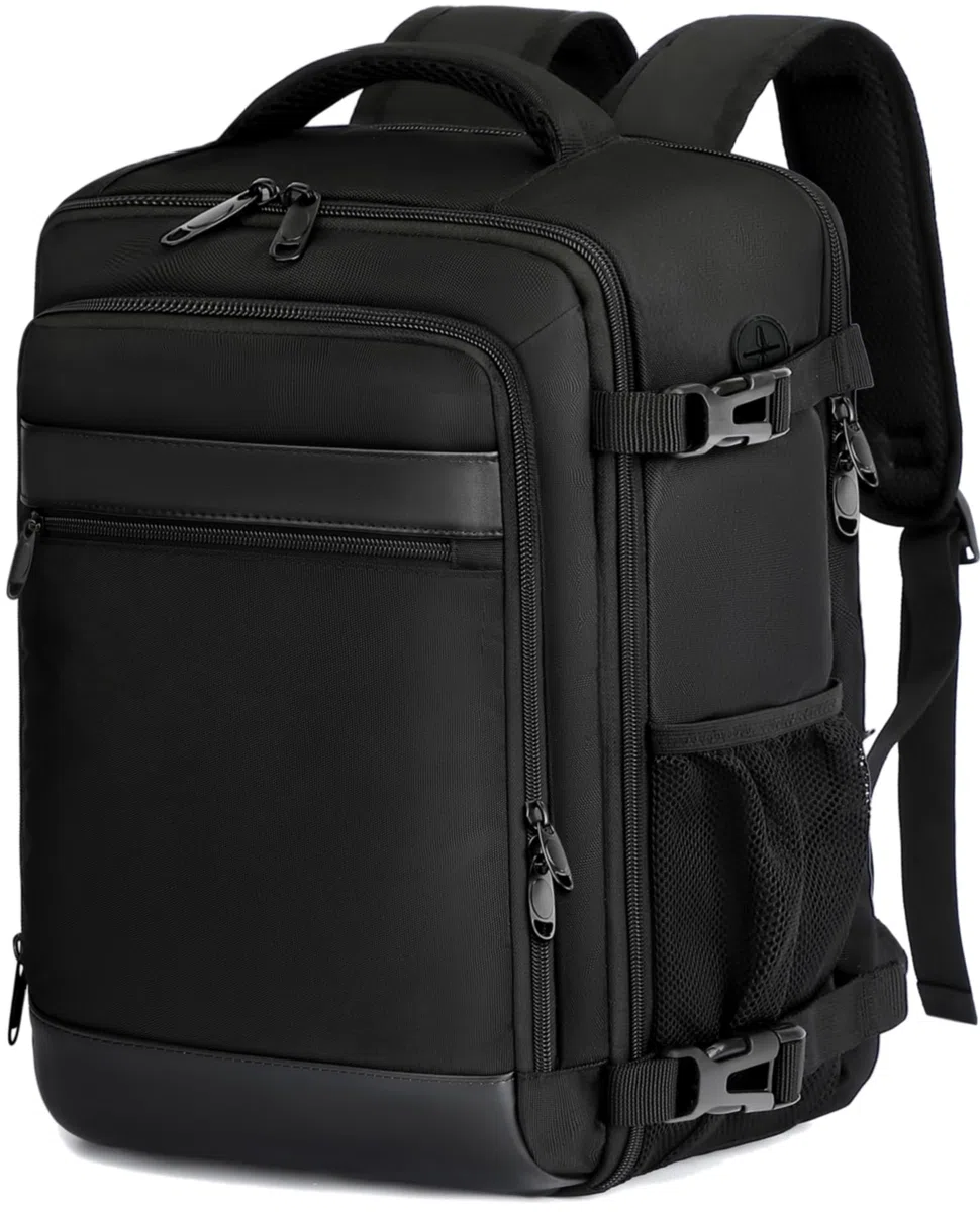 KLOSTAIN Sac a Dos Voyage Cabine Avion 40x20x25 Bagage Cabine pour Ryanair 20 L Femme Homme sous Siège Bagage à Main Petit Sac à Dos pour Ordinateur Portable 14 Pouces Noir