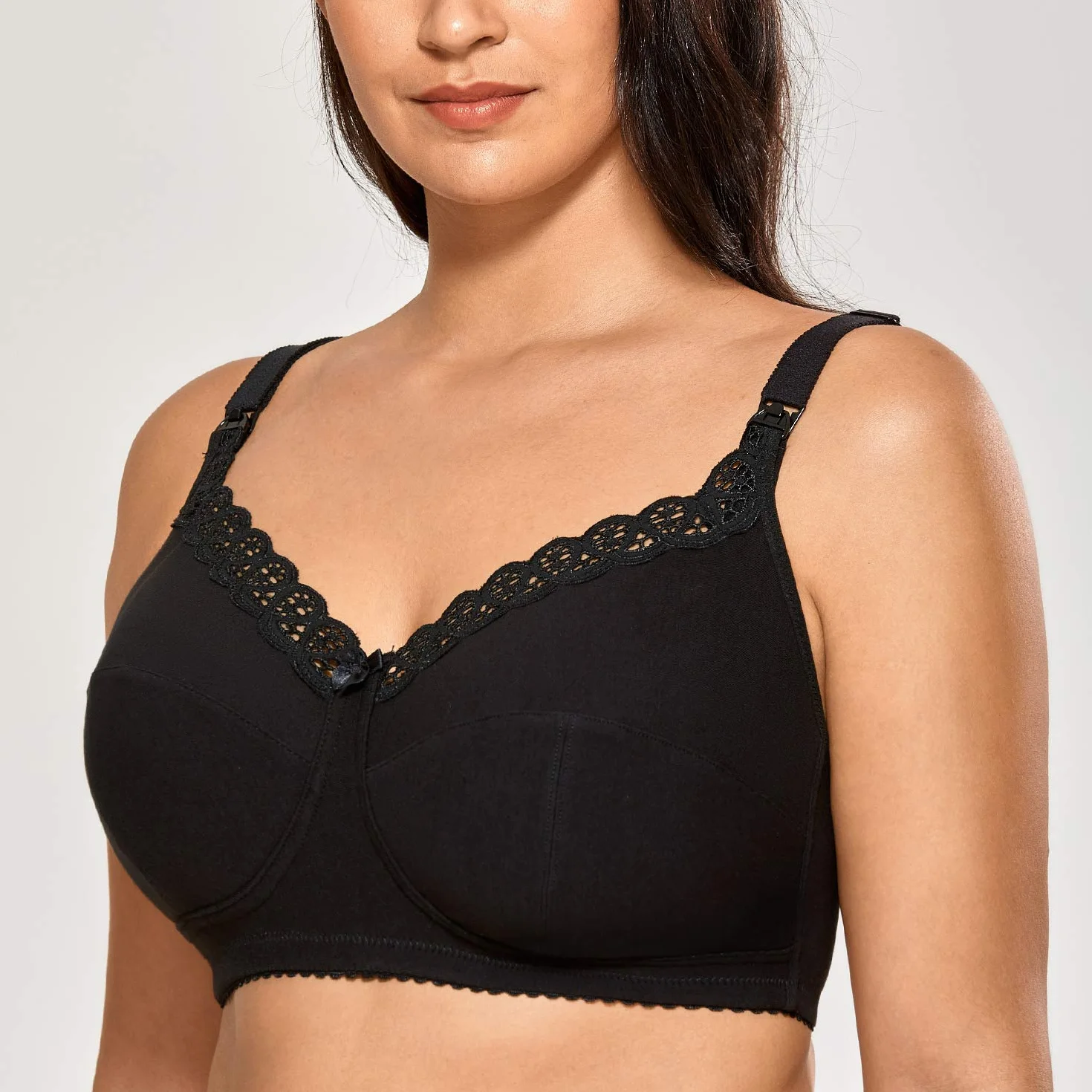 Gratlin Femme Soutien-Gorge d'allaitement en Coton Grande Taille sans Armature