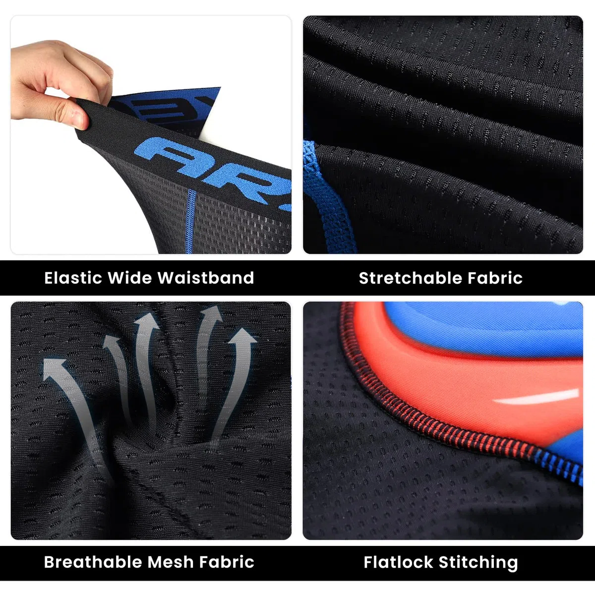 sous-vêtement Cyclisme Femme Rembourré Gel 5D, Culotte Vélo Respirante Short Intérieur VTT Anti-Frottement pour Confort