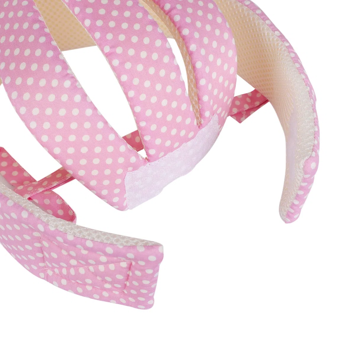 Casque de Sécurité Bébé Bonnet Protéger la Tête Casque de Protection Enfant Garçon Fille Chapeau de Sécurité en Coton Anti-chute Anti-collision Réglable Casquette Protection 0 à 5 Ans (Rose point)