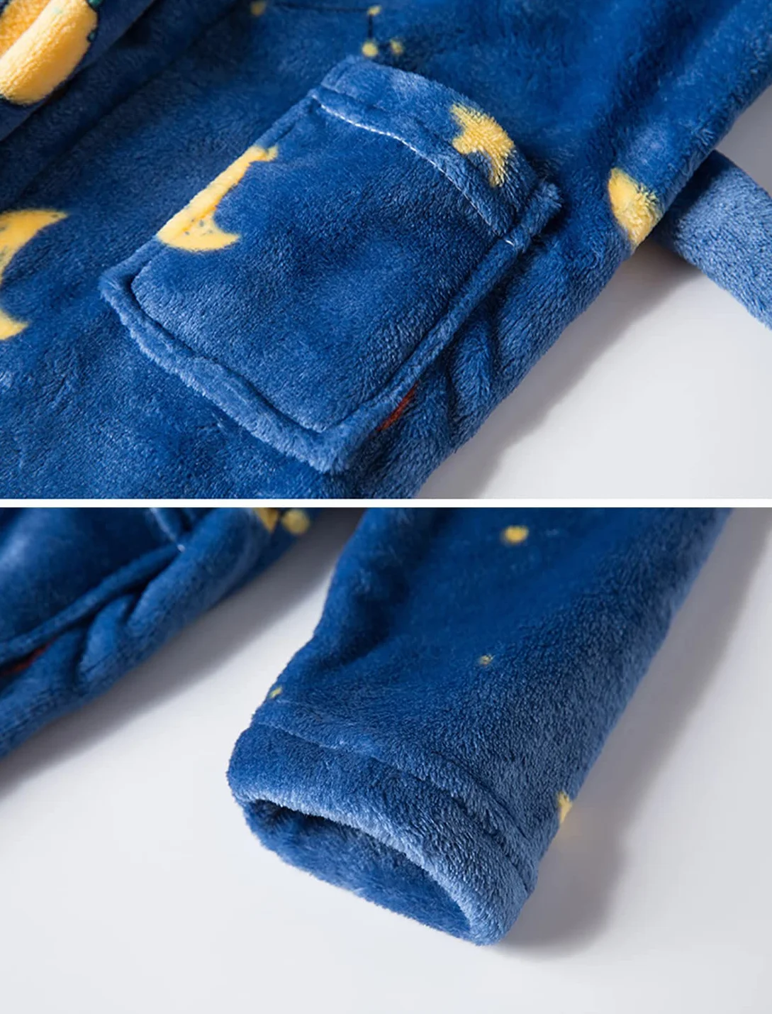 Peignoir unisexe en flanelle polaire douce pour enfants de 1 à 12 ans