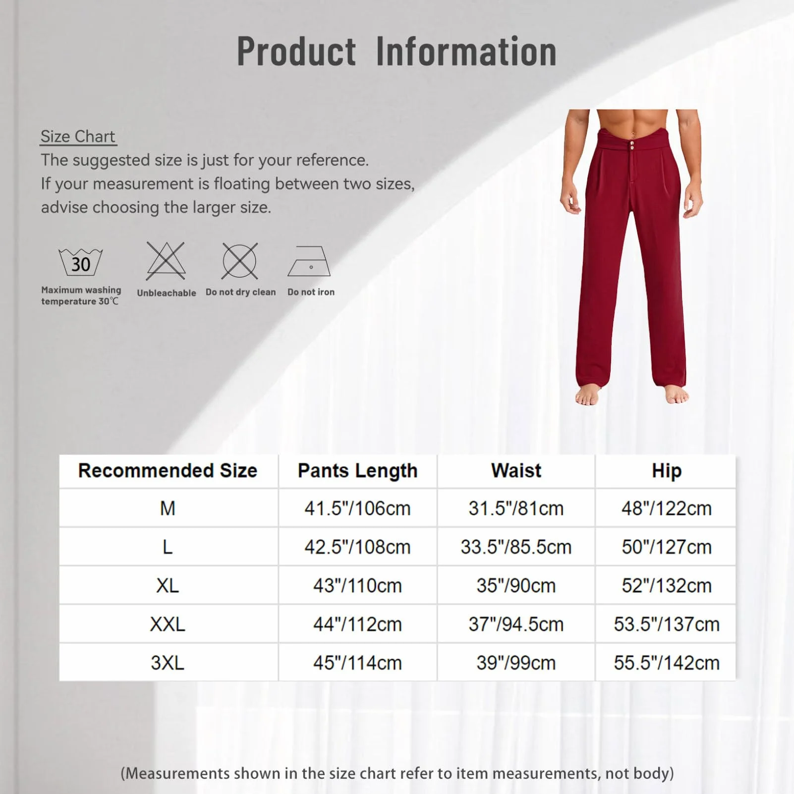 Oyolan Homme Pantalon Danse Latine Salsa Tango Chacha Pantalon Danse de Salon Tenue Entraînement