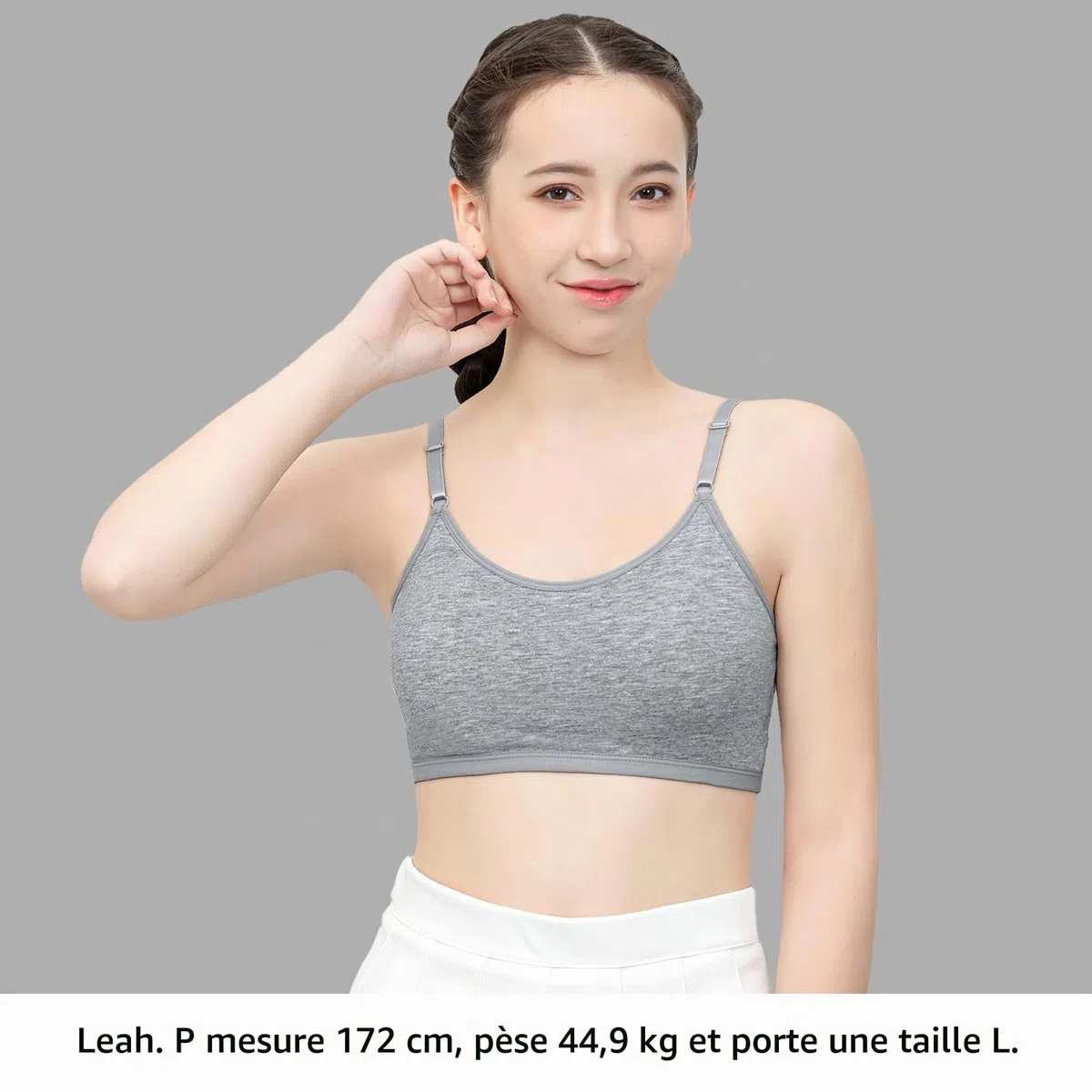 SALIA GIRL Soutiens-Gorge Camisoles de Sport en Coton pour Adolescentes, Tailles 10 à 16, avec Bretelles réglables et Coussinets Fixes