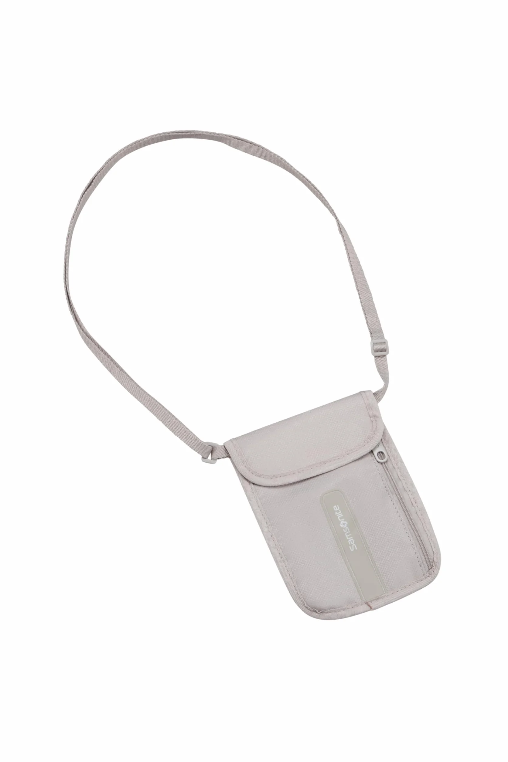 Samsonite TA Revolution – Pochette Tour de Poitrine RFID, sûre et compacte, Portable sous Les vêtements, Sac de Poitrine de Voyage pour Passeport, Cartes de crédit et Argent Liquide, Gris éclipse