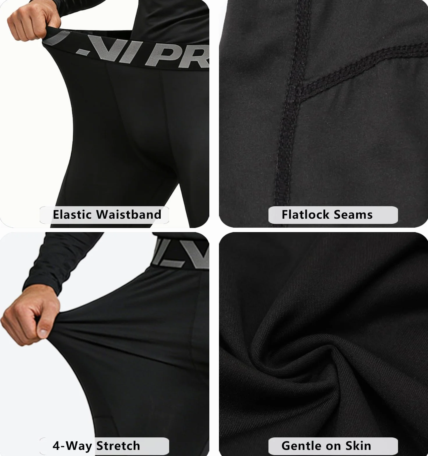 Leggings Sport pour Hommes Base Layers Running Fitness Pantalon de Compression