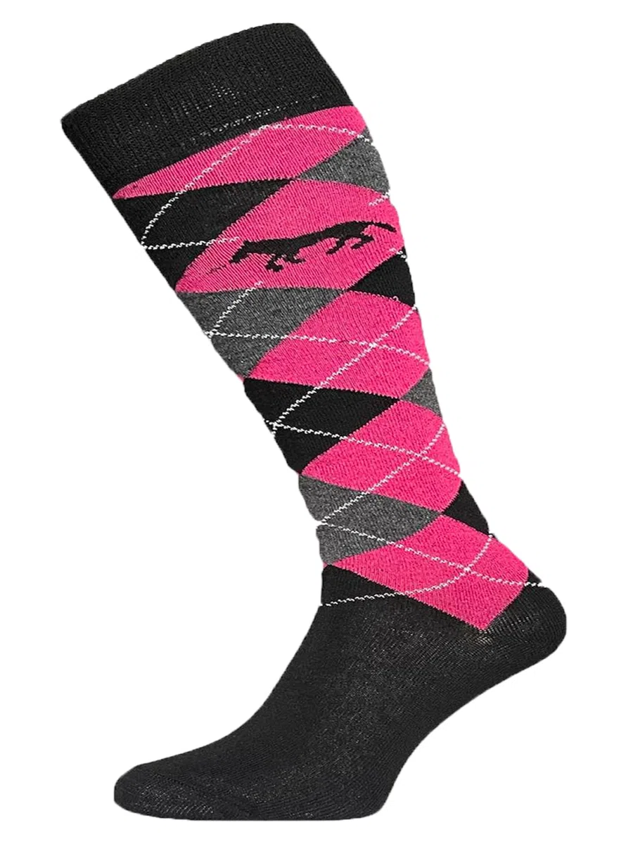 ️ Ladies Girls Knee High Equestrian Argyle Diamond Horse Riding Socks UK Size 4-7