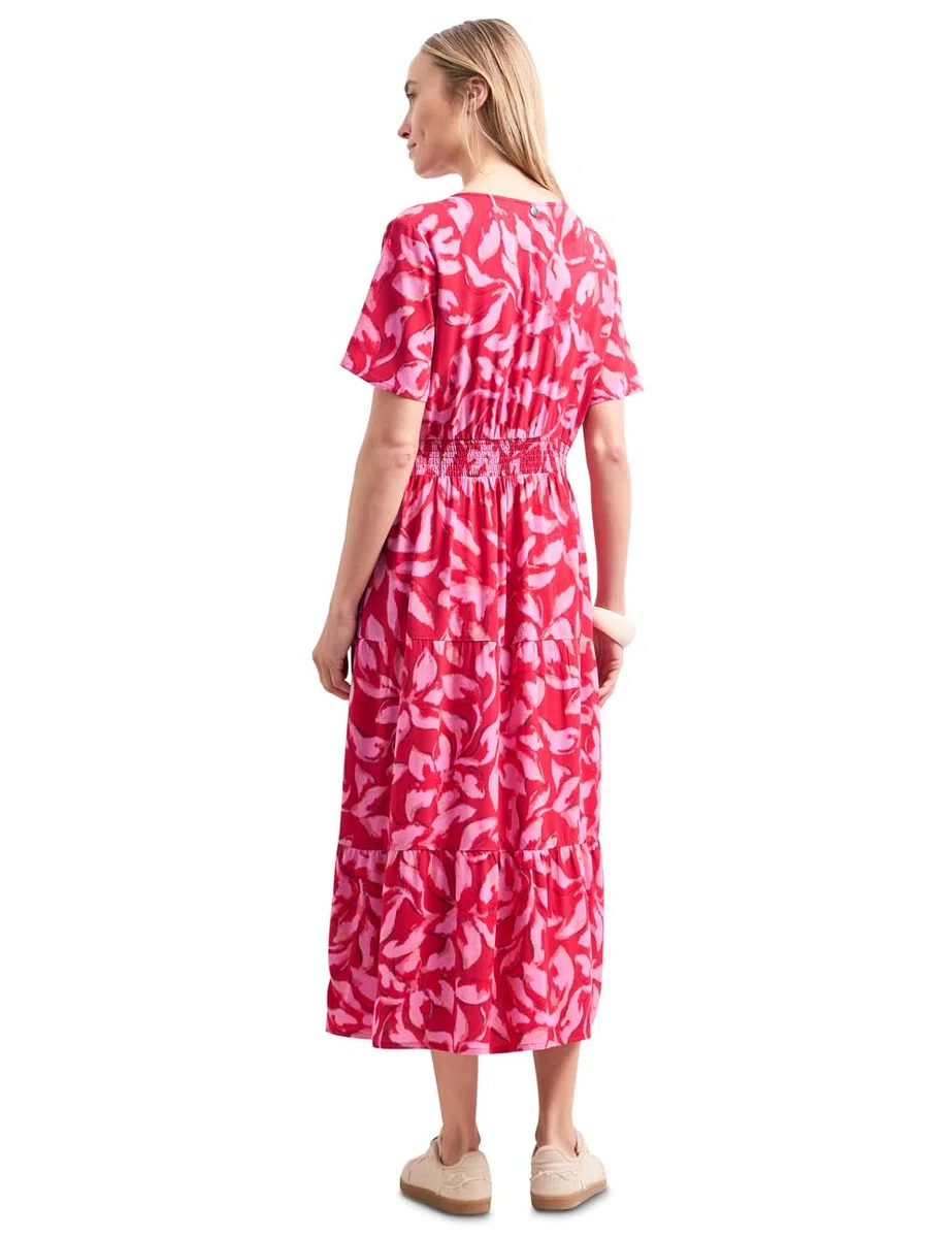 Street One 1409290 Robe midi avec détail smocké Femme (Lot de 1)