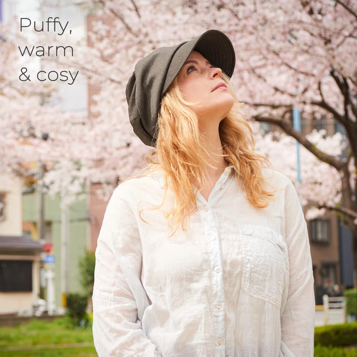 Casquette Hiver Femme Plate Newsboy - Bonnet Visière Homme Large en Coton Bio Mode Boho Ete Chapeau Soleil Flat Cap Hipster Surdimensionnée