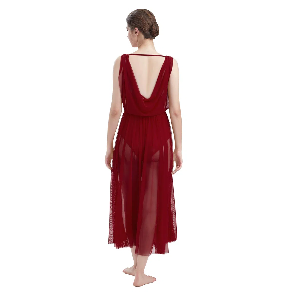 Danse Lyrique sans Manches Robe Dos de Costume B
