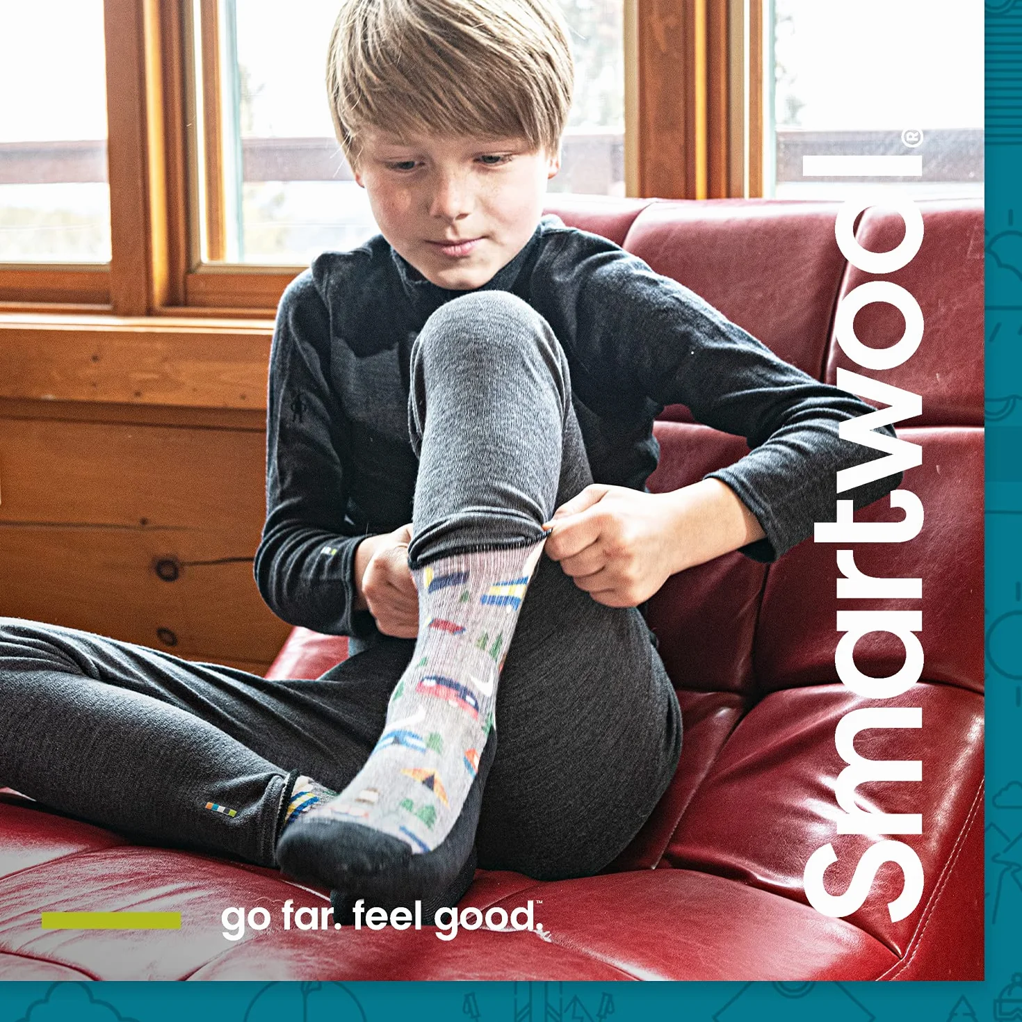 Smartwool Kids' Ski Light Cushion Otc Socks Chaussettes Mixte enfant (lot de 1)