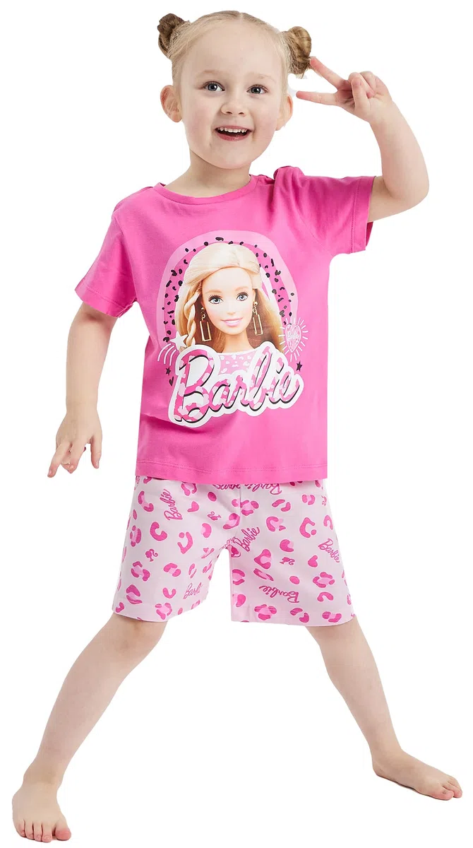 Barbie Pyjama Court pour Fille (Barbie – Shorty, 5-6 Ans)