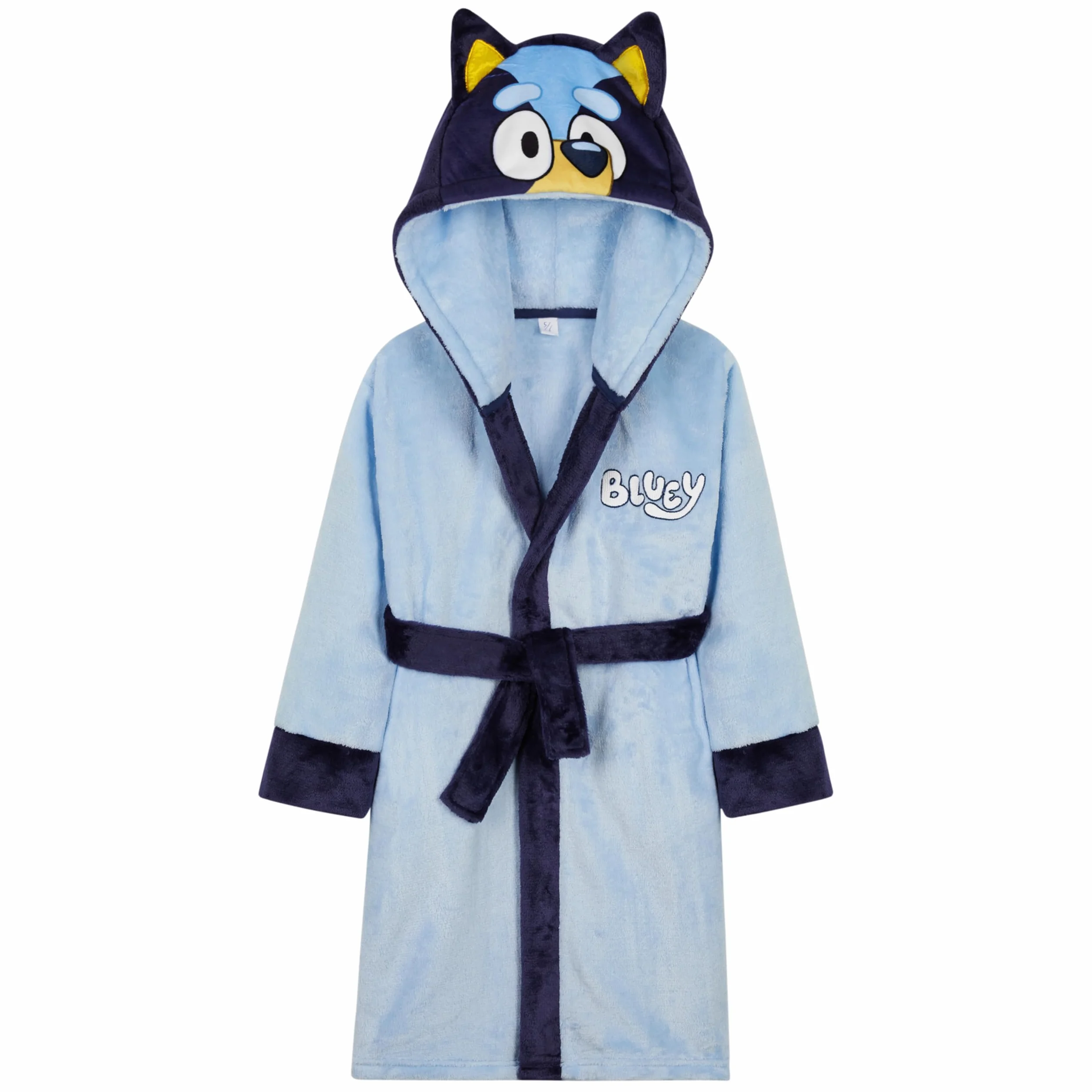 BlueY Robe de Chambre Fille et Garçon en Polaire Capuche et Ceinture, Bingo Peignoir de Bain Enfant Bebe, Idee Cadeau Enfant