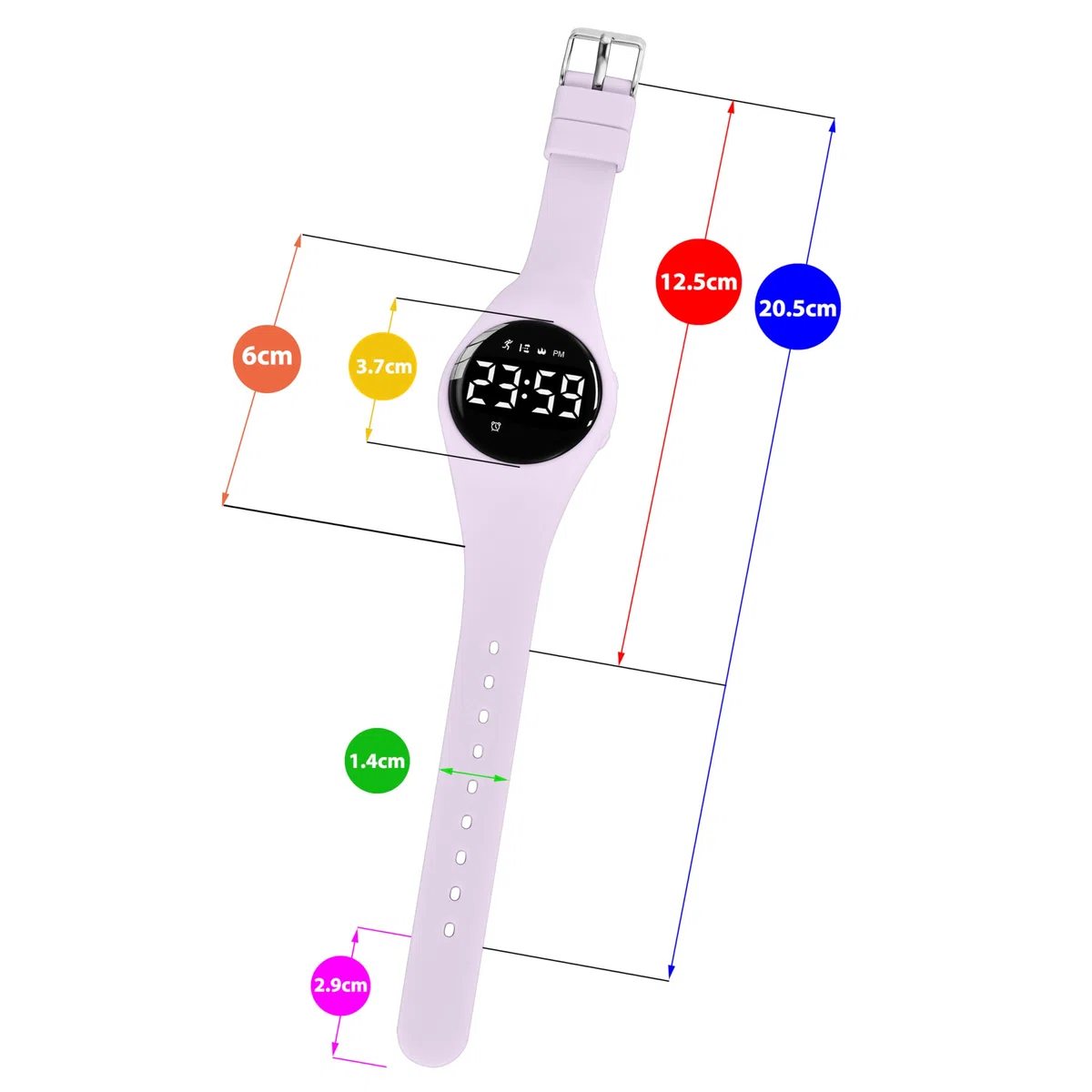 aswan watch Montre Digitale Enfant avec Chronomètre, Eclairage, Alarme, Date,Podomètres Marche Non Connecté-Montres Sport pour Fille Garcon avec Bracelet en Silicone