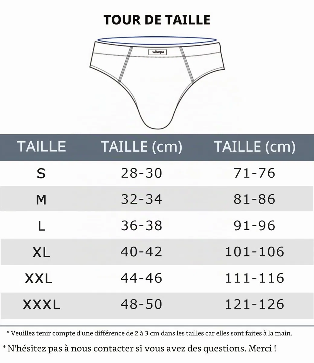 wirarpa Slip Homme Elasticité Microfibre sous Vetement Taille S-XXXL