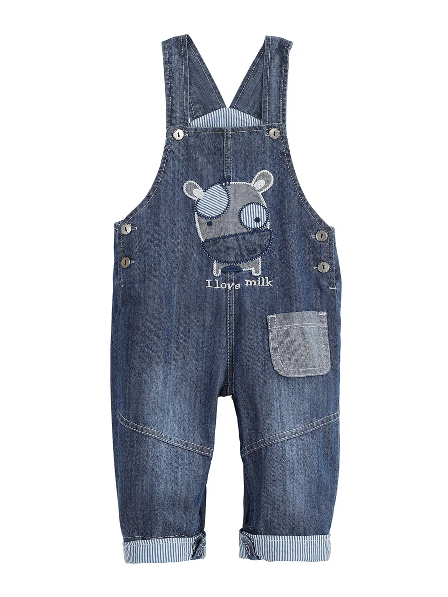 Salopettes Jeans pour Bébé Enfant Garçon Fille Denim Pantalon avec Bretelle/F105pour Printemps Automne Motif Dessin animé Taille 80/86/92/98/104/110/114/122