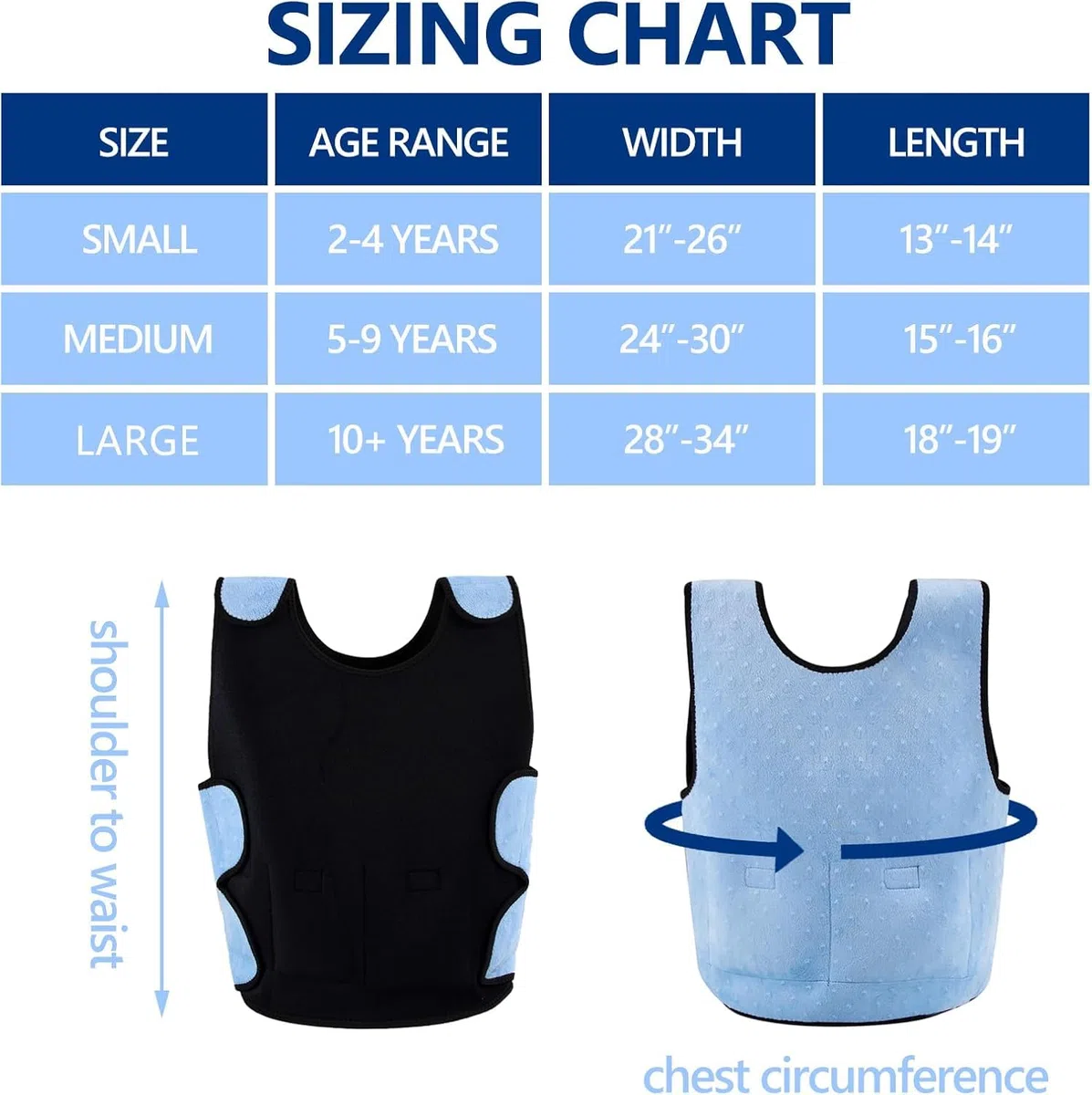 Enfant Weighted Vest, Gilet Ajustable Enfant, Outil D'aide à La Psychomotricité pour Enfants, Vêtement Sensoriel pour Autistes, Enfants de Tdah, Confort par Pression Profonde un Sentiment de Sécurité