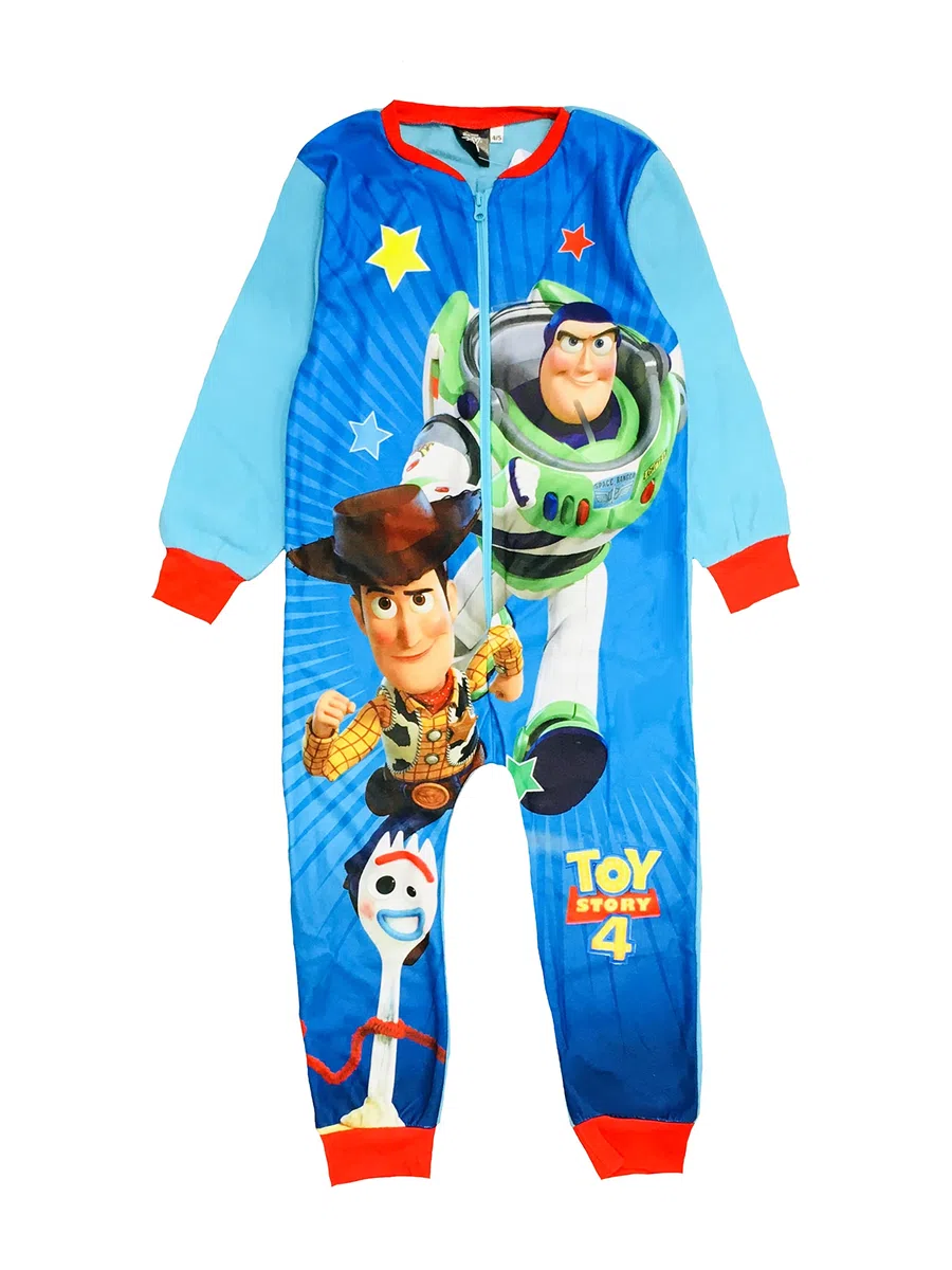 Disney Toy Story Surpyjama Enfant Garçon Fille, Combinaison Pyjama Polaire Chaud sans Capuche, Pyjama Une Pièce Buzz Woody, 18 Mois – 6 Ans