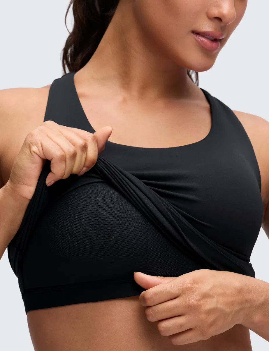 CRZ YOGA Butterluxe Palangre Débardeurs d'entraînement pour Femme avec Soutien-Gorge de Sport Intégré à Dos Nageur