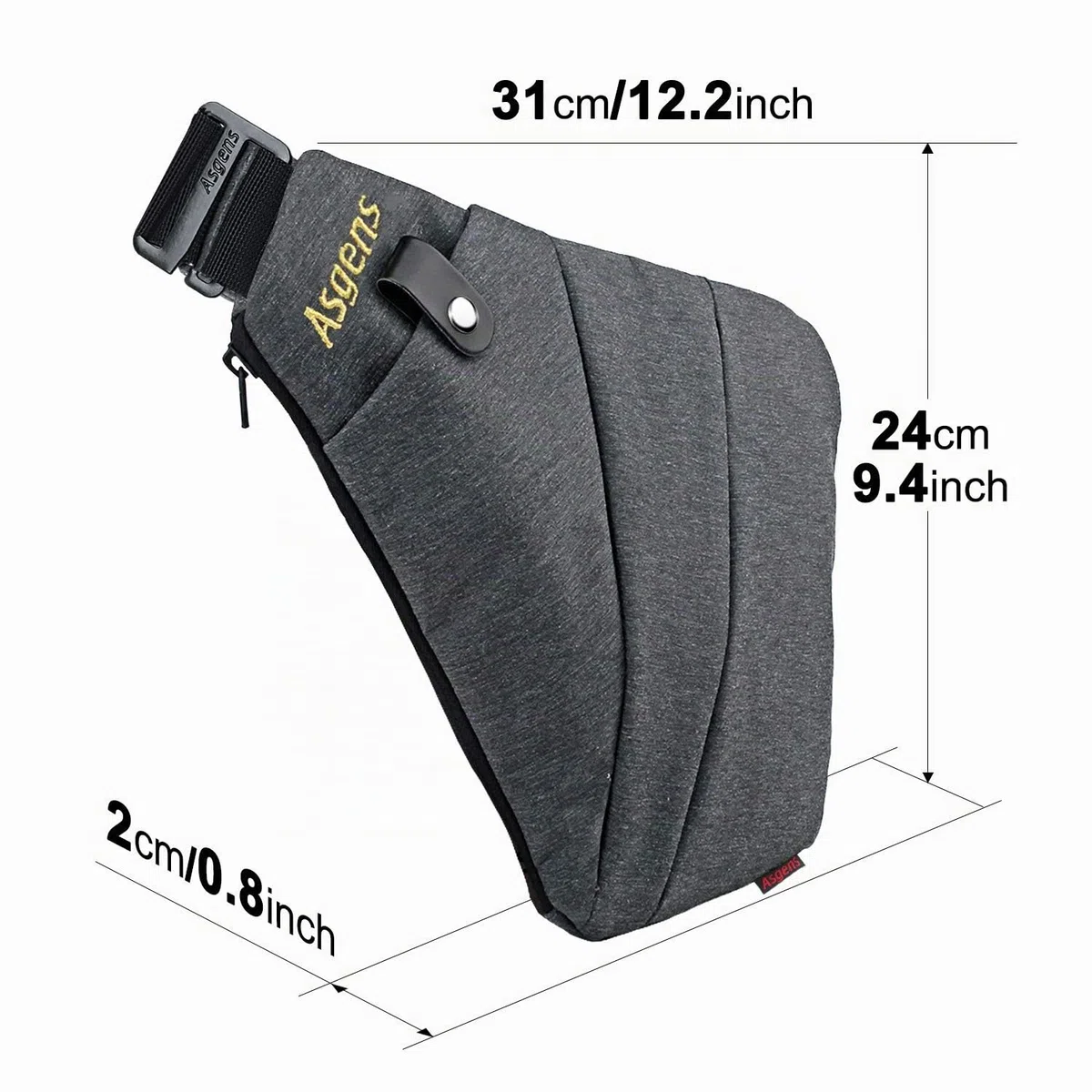 Crossbody Sports Poitrine Sac Pratique Multi-usages Anti-vol Sécurité Sling Bag Sac De Messager Étanche Loisirs Portable pour Enfants et Adultes En Plein Air