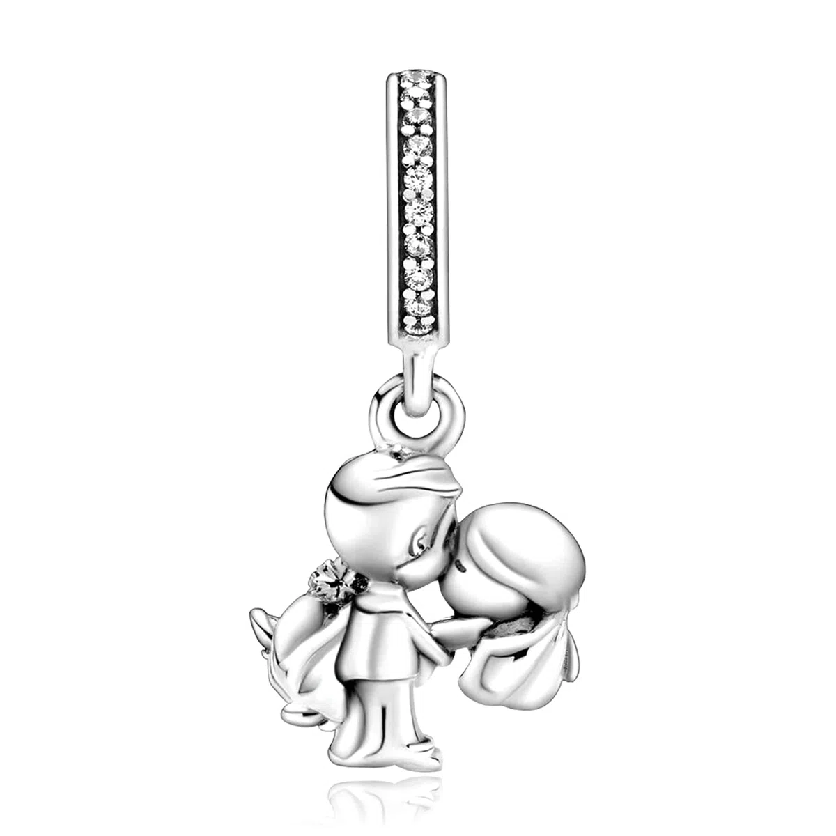 Annmors Charm Cœur Amour Famille pour Femme Argent Sterling 925 Breloque Bracelets Colliers Pendentifs