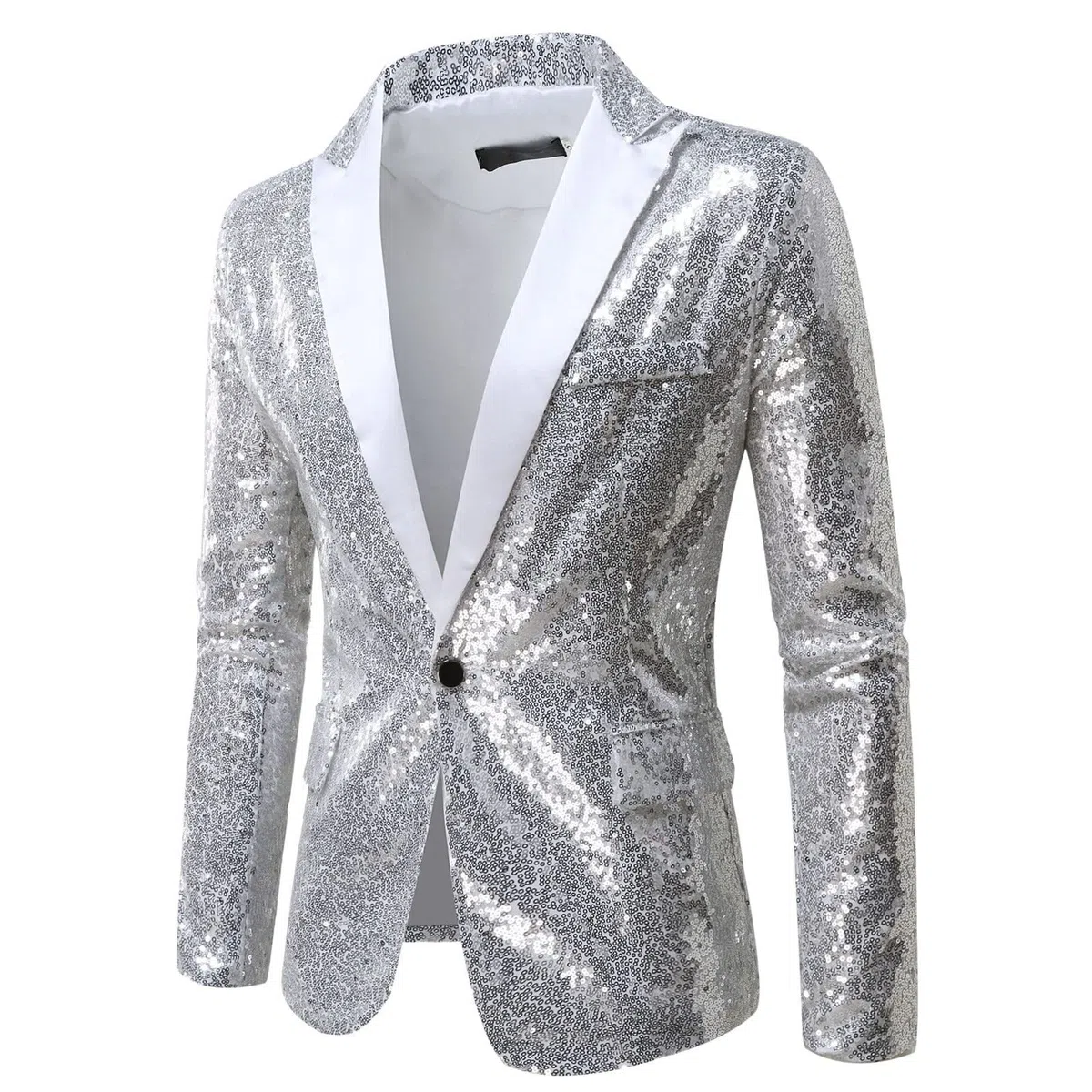 Veste à paillettes pour homme, veste de costume, fête costumée, dîner, bal de fin d'année, blazer élégant et formel, veste de costume, coupe régulière, surdimensionnée, manteau pour homme