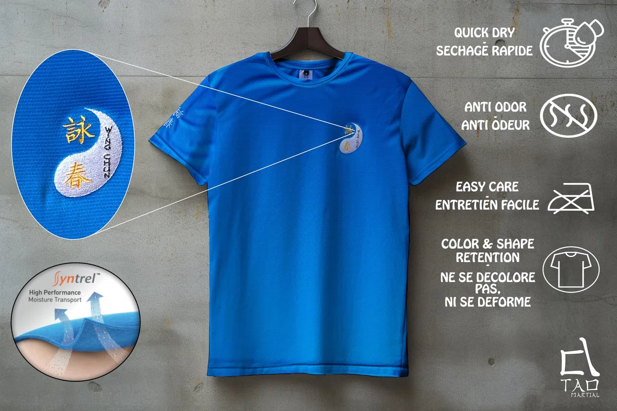 TAO Martial T-Shirt Wing Chun Kung Fu Tshirt Sport Quick Dry Léger Respirant