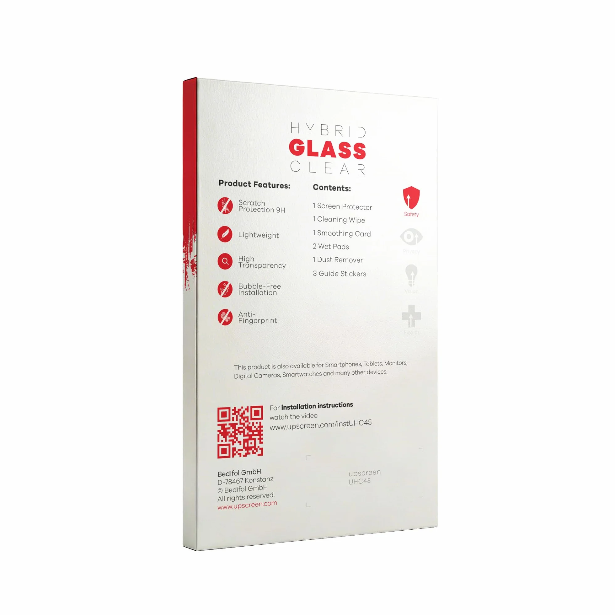 upscreen Protecteur d´Écran en Verre Trempé pour Fender Tone Master Pro – Glass-Plastique 9H Dureté