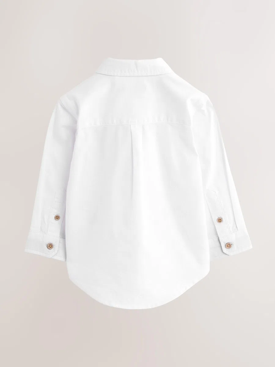 NEXT Garçon Chemise Oxford à Manches Longues White Character 9 Mois-12 Mois