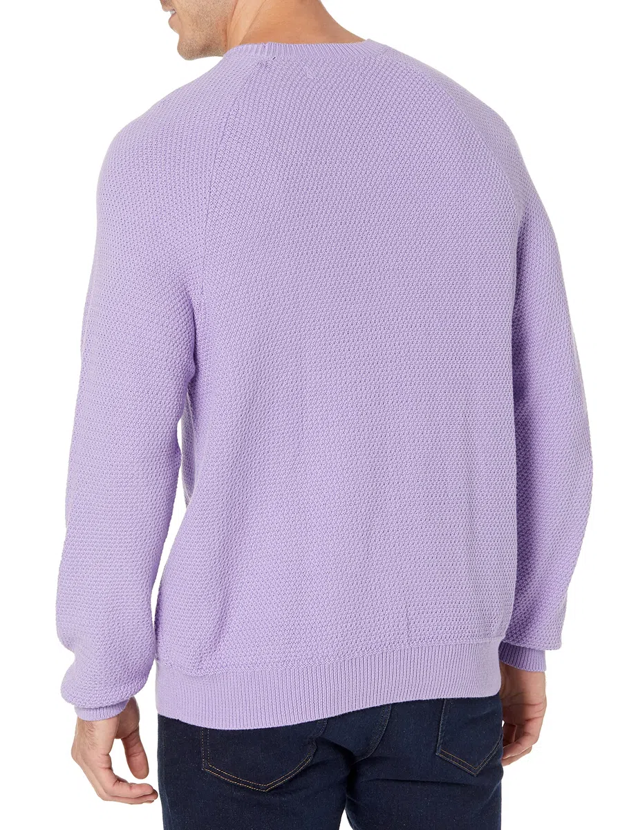 Amazon Essentials Sweat-shirt à Col Rond en Coton Texturé, Coupe Surdimensionnée Homme