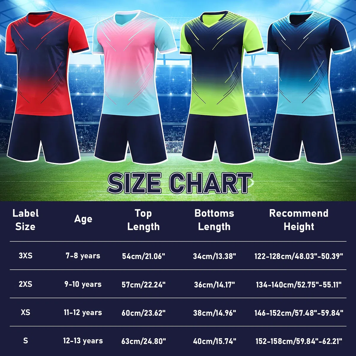 Maillot de Foot Garçons, Séchage Rapide Ensemble Tenue Football, Respirant T-Shirt et Shorts Deux Pièces Survêtement, Vêtements de Sport Basketball pour Enfants 7-13 Ans