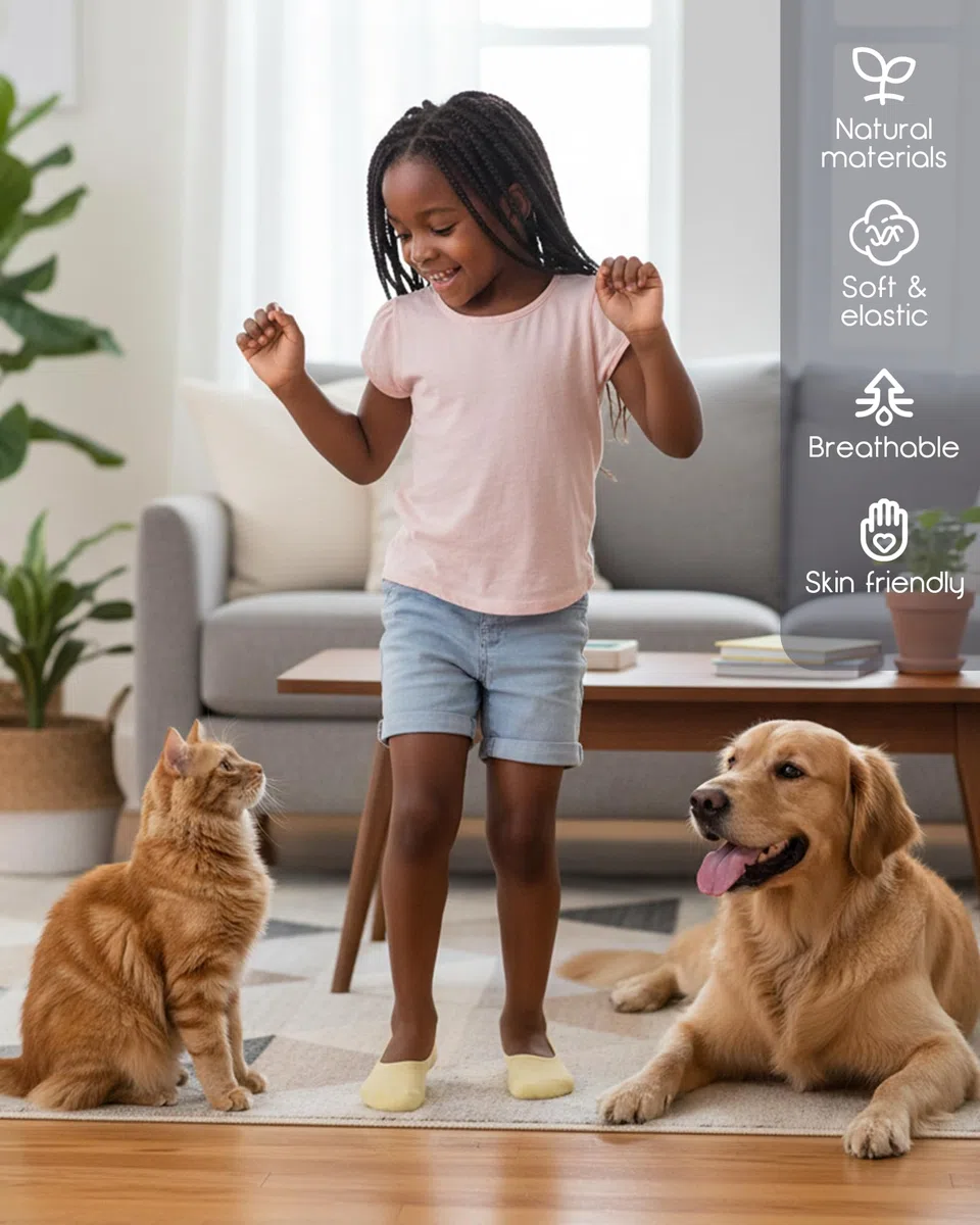 CHUNG Lot de 10 paires de chaussettes invisibles en coton pour petits garçons et filles 2 à 12 ans