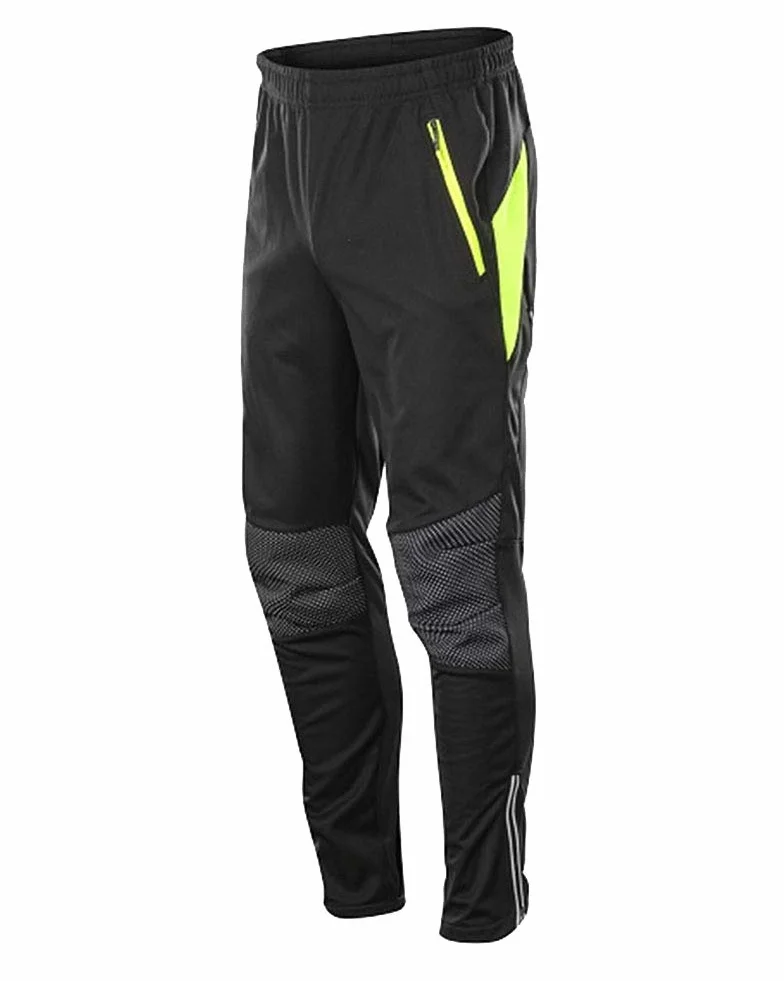Hommes Pantalons de Cyclisme Pantalon de Vélo Pantalon Polaire Imperméable et Coupe-Vent