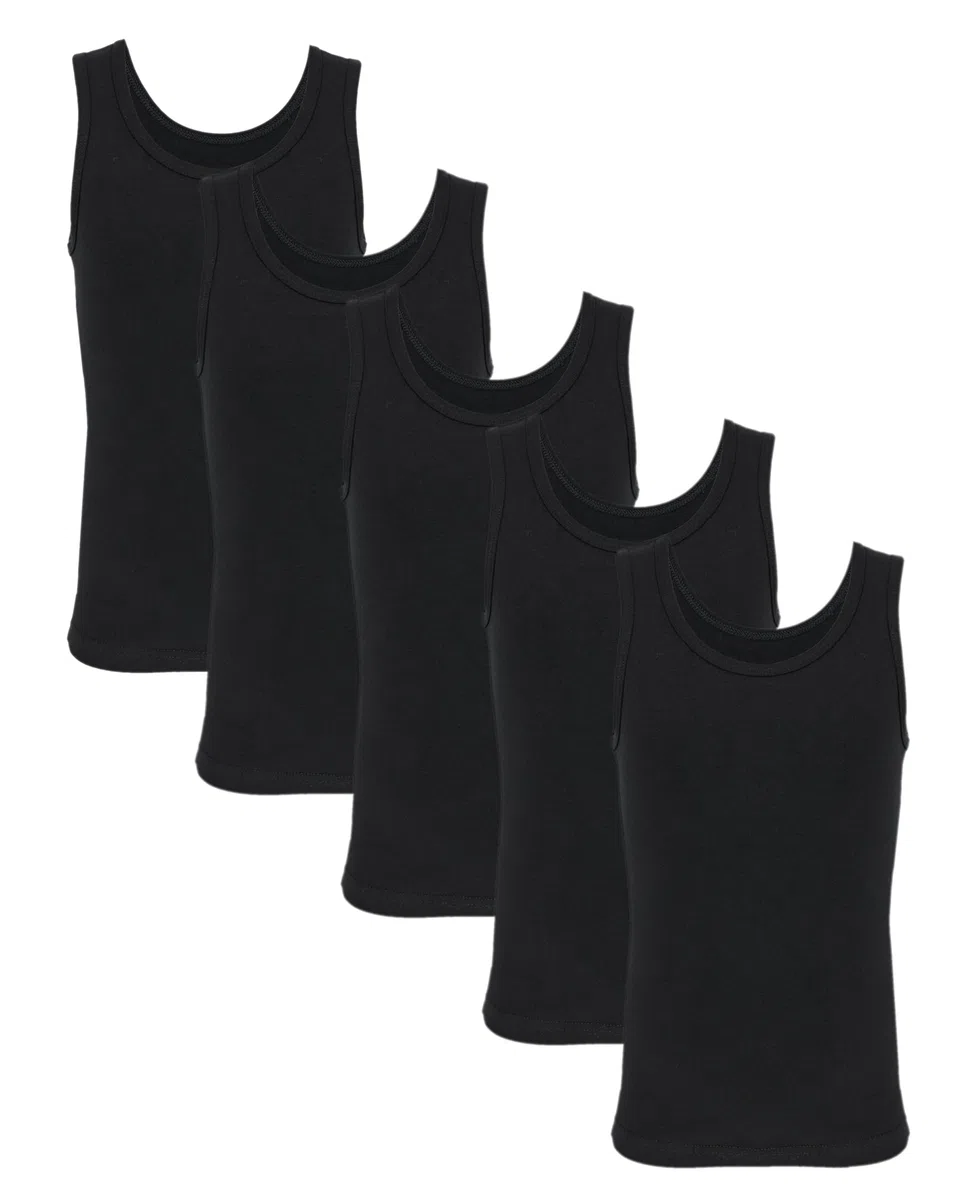 TupTam Débardeurs Garçon – Lot de 5 Maillots de Corps Enfant sans Manches en Coton, Confortables